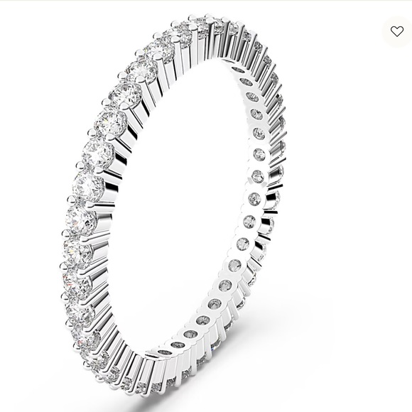 Swarovski Matrix Band Ring white tone size 55 - Picture 1 of 3